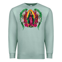 Seafoam mexican flag wings our lady of guadalupe Premium Sweatshirt - Artiststas
