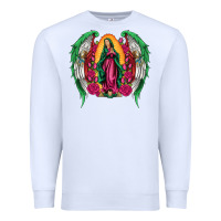 White mexican flag wings our lady of guadalupe Premium Sweatshirt - Artiststas