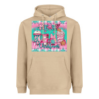 Mushroom merry Christmas pink coffee Heavyweight Hoodie - Jasminsmagicworld
