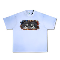 Grape Ice Wolf eyes american flag Urban Heavy Tee - RanaPortraitStore
