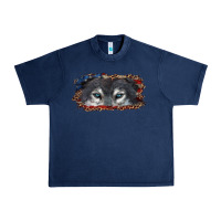 Navy Wolf eyes american flag Urban Heavy Tee - RanaPortraitStore