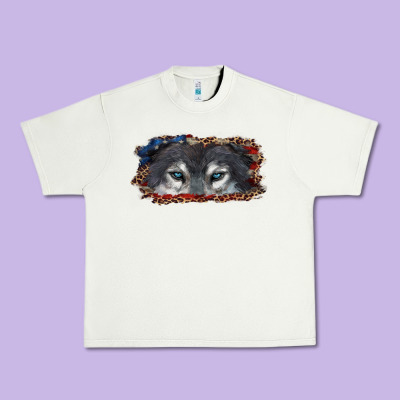 Wolf Eyes American Flag Urban Heavy Tee Designed By Ranaportraitstore