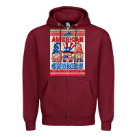 Burgundy all american gnomes air freshener Zipper Hoodie - HRA Design Shop