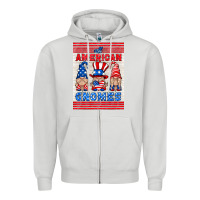 Dove Grey all american gnomes air freshener Zipper Hoodie - HRA Design Shop