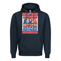 Navy all american gnomes air freshener Zipper Hoodie - HRA Design Shop