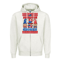 Oatmeal Heather all american gnomes air freshener Zipper Hoodie - HRA Design Shop