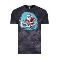 Cloud Black happy santa Vintage Tee - Unal Design