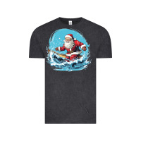 Vintage Black happy santa Vintage Tee - Unal Design