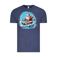 Vintage Denim happy santa Vintage Tee - Unal Design