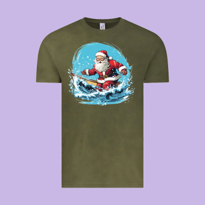 Happy Santa Vintage Tee Designed By Unal Design
