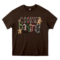Chocolate Brown Cookie Baking Crew Heavy Core Tee - CowhideDigitalArt