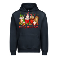 Navy merry christmas gnomes coffee cups Urban Hoodie - MaliasSmallBusiness