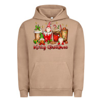 Pigment Burro merry christmas gnomes coffee cups Urban Hoodie - MaliasSmallBusiness