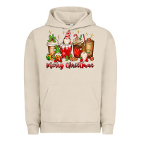 Pigment French Oak merry christmas gnomes coffee cups Urban Hoodie - MaliasSmallBusiness