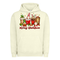 Pigment Pistachio merry christmas gnomes coffee cups Urban Hoodie - MaliasSmallBusiness