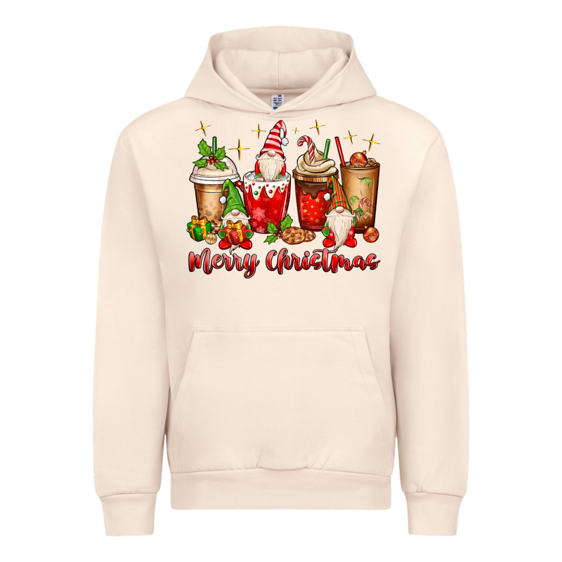 Merry Christmas Gnomes Coffee Cups Urban Hoodie by MaliasSmallBusiness | Teevron