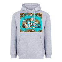 Heather Grey winter snowman coffee Heavyweight Hoodie - Jasminsmagicworld