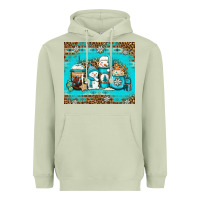Matcha winter snowman coffee Heavyweight Hoodie - Jasminsmagicworld