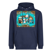 Navy winter snowman coffee Heavyweight Hoodie - Jasminsmagicworld