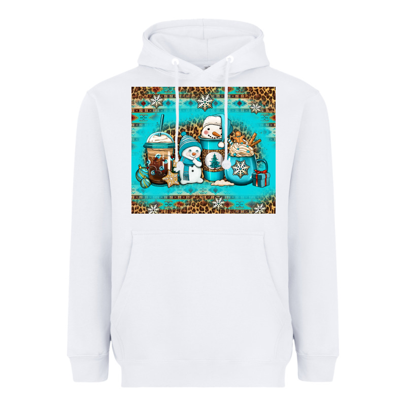 Winter Snowman Coffee Heavyweight Hoodie by Jasminsmagicworld | Teevron