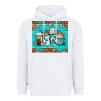 White winter snowman coffee Heavyweight Hoodie - Jasminsmagicworld