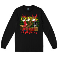 Black just a girl who loves christmas Long Sleeve Tee - RanaPortraitStore