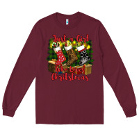 Burgundy just a girl who loves christmas Long Sleeve Tee - RanaPortraitStore