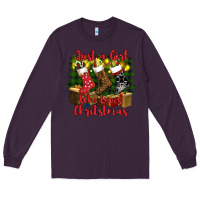 Plum just a girl who loves christmas Long Sleeve Tee - RanaPortraitStore