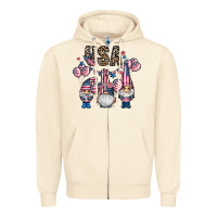 Usa America Gnome Zipper Hoodie | Teevron