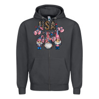 Smoke usa america gnome Zipper Hoodie - CowhideDigitalArt