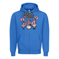 True Royal usa america gnome Zipper Hoodie - CowhideDigitalArt