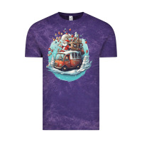 Cloud Purple happy santa Vintage Tee - Unal Design