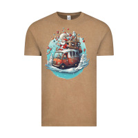 Vintage Coffee happy santa Vintage Tee - Unal Design