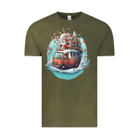 Vintage Olive happy santa Vintage Tee - Unal Design