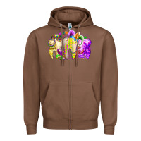 Chestnut mardi gras tooth Zipper Hoodie - RacoonDesign