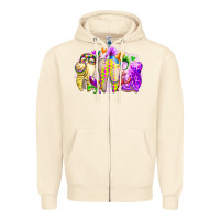 Sandshell mardi gras tooth Zipper Hoodie - RacoonDesign