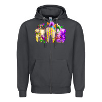 Smoke mardi gras tooth Zipper Hoodie - RacoonDesign