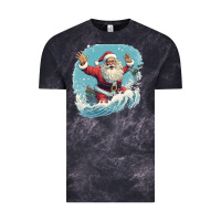 Cloud Black happy santa Vintage Tee - Unal Design