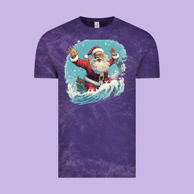 Happy Santa Vintage Tee Designed By Unal Design