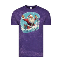 Cloud Purple happy santa Vintage Tee - Unal Design