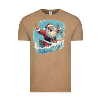 Vintage Coffee happy santa Vintage Tee - Unal Design