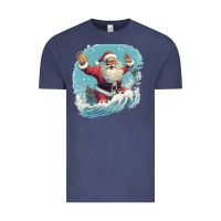 Vintage Denim happy santa Vintage Tee - Unal Design