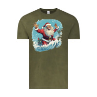 Vintage Olive happy santa Vintage Tee - Unal Design