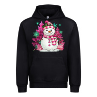 Black pink christmas snowman Urban Hoodie - MaliasSmallBusiness