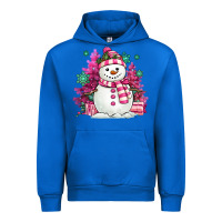 Cobalt pink christmas snowman Urban Hoodie - MaliasSmallBusiness