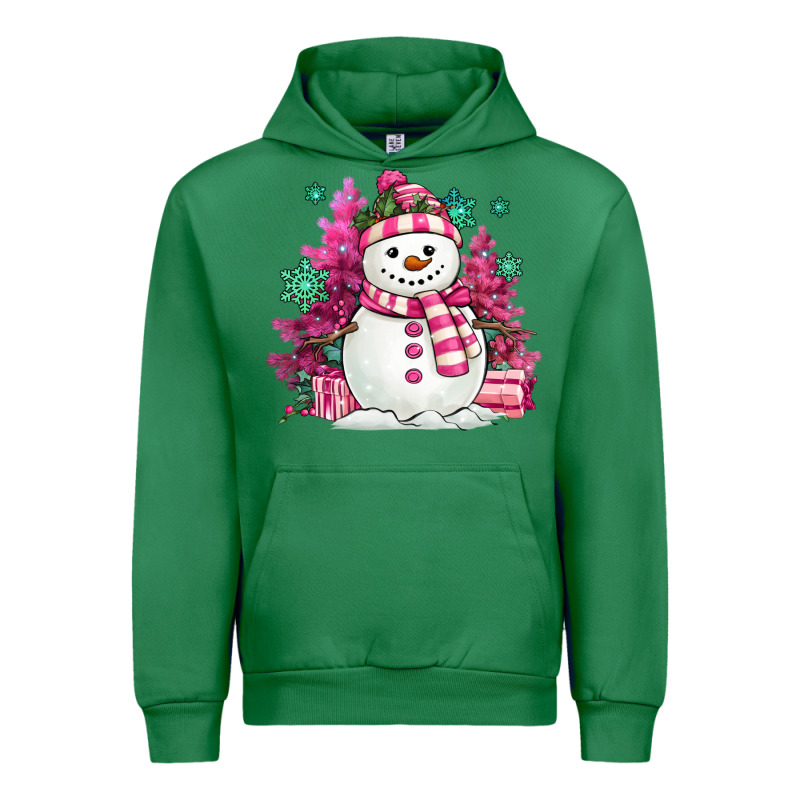 Pink Christmas Snowman Urban Hoodie by MaliasSmallBusiness | Teevron