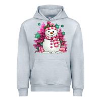 Heather Grey pink christmas snowman Urban Hoodie - MaliasSmallBusiness