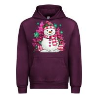 Mauve Wine pink christmas snowman Urban Hoodie - MaliasSmallBusiness