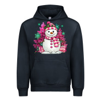 Navy pink christmas snowman Urban Hoodie - MaliasSmallBusiness