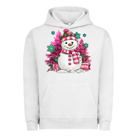 Pigment Lunar Rock pink christmas snowman Urban Hoodie - MaliasSmallBusiness